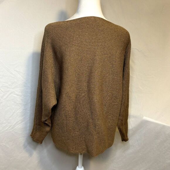 Chico's Oversized Boxy Scoop Neck Sweater Womens Long Sleeve Designer Comfy - Picture 4 of 7
